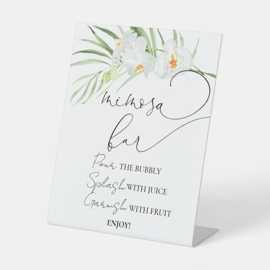 ミモサバーエレガント白蘭ブライダルシャワー徴候 台座サイン (正面)