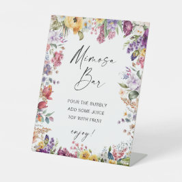 ミモサバーガーデンフラワーズペデスタルサイン 台座サイン