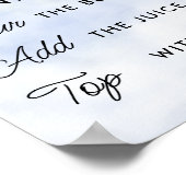 ミモサバークラウド9ブライダルシャワーパステルブルーシック ポスター (角)