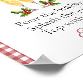 ミモサバークリスマスマーケットブライダルシャワーサイン ポスター (角)