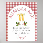 ミモサバークリスマスマーケットブライダルシャワーサイン ポスター (正面)