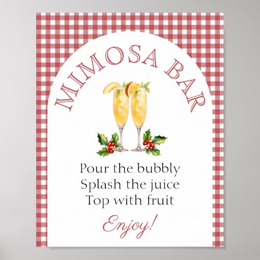 ミモサバークリスマスマーケットブライダルシャワーサイン ポスター (正面)