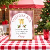 ミモサバークリスマスマーケットブライダルシャワーサイン ポスター