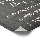 ミモサバーサインピンク水彩フラワーシャルボード ポスター (角)