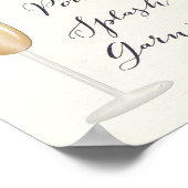 ミモサバーサインフローラピンクパープルウォーター色 ポスター (角)