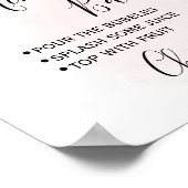 ミモサバーサインブライダルウェディングシャワーピンクレモン ポスター (角)