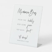 ミモサバーサインブライダルシャワーウェディングパーティーG400 台座サイン (正面)