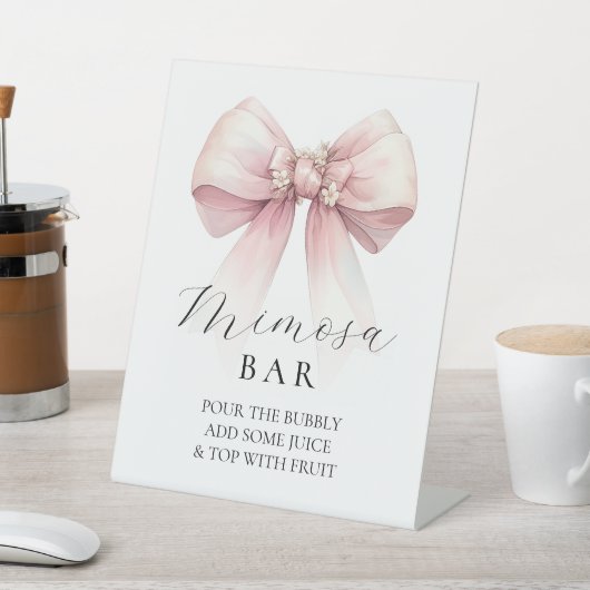 ミモサバーシェスタイイングザノットブライダルシャワー 台座サイン (インサイチュ)