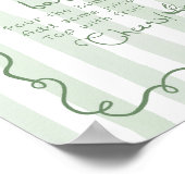 ミモサバーセージグリーンお洒落ブライダルシャワー ポスター (角)