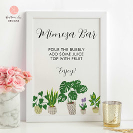 ミモサバーハウスプラントブライダルシャワーパーティー ポスター