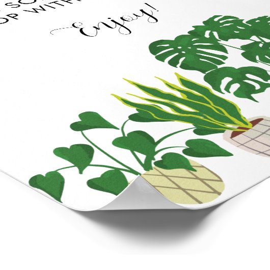 ミモサバーハウスプラントブライダルシャワーパーティー ポスター (角)