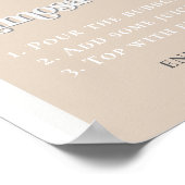 ミモサバーバブリーディスコボールブライダルシャワー ポスター (角)