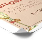 ミモサバーバブリーレトロバウブルクリスマスブライダル ポスター (角)