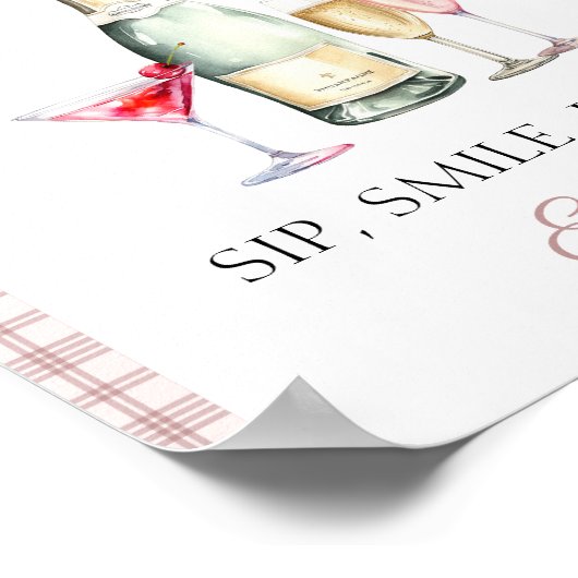 ミモサバーピンクフレッシュオフ市場ブライダルシャワー ポスター (角)