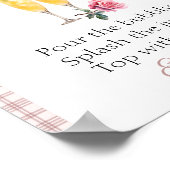 ミモサバーピンクフレッシュオフ市場ブライダルシャワー ポスター (角)