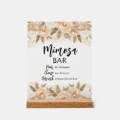 ミモサバーピーチフラワーズブライダルシャワー アクリルサイン (正面)