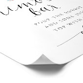 ミモサバーブライダルシャワーサインウォーター色 ポスター (角)