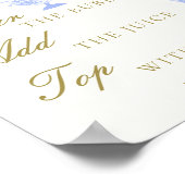 ミモサバーブライダルティー中国セットブルーホワイトレース ポスター (角)