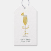 ミモサバーブランチカクテルガラス結婚式の引き出物 ギフトタグ (正面)
