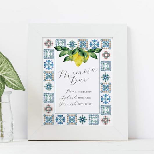 ミモサバーブルー&イエローレモン ポスター