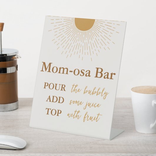 ミモサバーベビーシャワー来ここザ息子 台座サイン (インサイチュ)