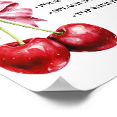 ミモサバーモモザバーさくらんぼコケットベビーシャワー ポスター (角)