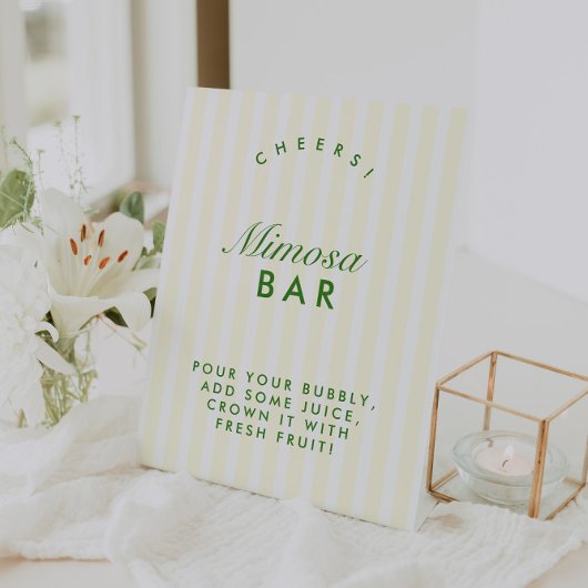 ミモサバーレトログリーン&イエローバチェロレッテ 台座サイン