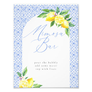 ミモサバーレモイタリアンンブルータイル フォトプリント           