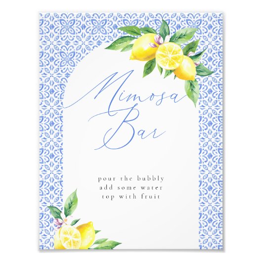 ミモサバーレモイタリアンンブルータイル フォトプリント            (正面)