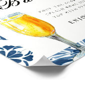 ミモサバーレモンポジターノブライダルシャワーサイン ポスター (角)