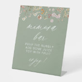 ミモサバーワイルドフラワーモダンブライダルシャワー 台座サイン (正面)