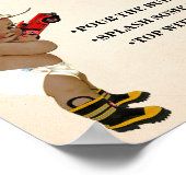 ミモサバー桃佐バーオウム消防士ベビーシャワー ポスター (角)