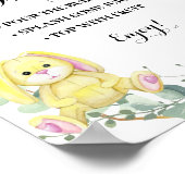 ミモサバー桃佐バーベアーグリーンベイビーシャワー ポスター (角)