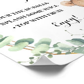 ミモサバー桃佐バーベアーグリーンベイビーシャワー ポスター (角)