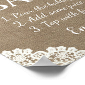 ミモサバー標識 |ヴィンテージバーラップ&レース ポスター (角)