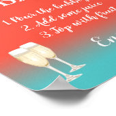 ミモサバー標識 |熱帯ビーチサンゴ礁 ポスター (角)