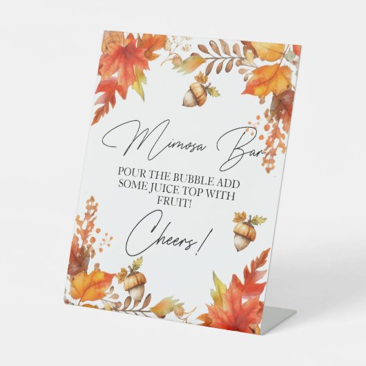 ミモサバー秋ボホフローラブライダルシャワー 台座サイン (正面)