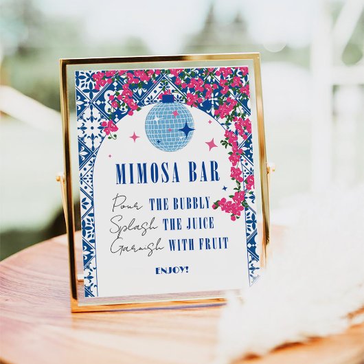 ミモサバー踊りクイーンギリシャブライダルシャワー ポスター