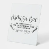 ミモサバー 台座サイン (正面)