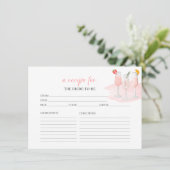 ミモサピンクカクテルブライダルシャワーレシピカード 招待状 (スタンド正面)