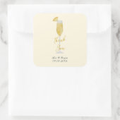 ミモサブランチカクテルガラス結婚式の引き出物 スクエアシール (バッグ)