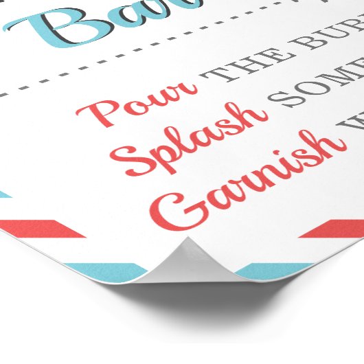 ミモサモマオサバードリンク旅行飛行機パーティー ポスター (角)