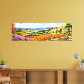 "ミモサルミエール"ワイドランドスケーププロヴァンス キャンバスプリント (インサイチュ (リビング))