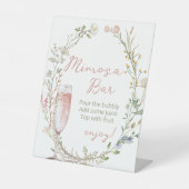 ミモサワイルドフラワーブライダルシャワー 台座サイン (正面)