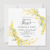 ミモサ春の花ボホフローラブライダルシャワー 招待状 (正面)