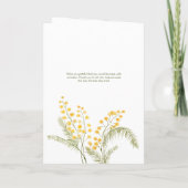 ミモサ水彩花結婚式プログラム プログラム (裏面)