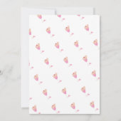 ミモサ紙吹雪ピンクブライダルシャワー招待 招待状 (裏面)