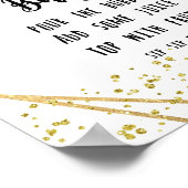 ミモサ結婚バー徴候フェイク金ゴールド紙吹雪 ポスター (角)