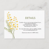 ミモサ花かわいい春の結婚式 エンクロージャーカード (正面)