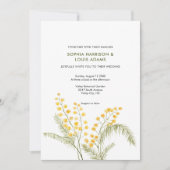ミモサ花結婚式招待状 招待状 (正面)